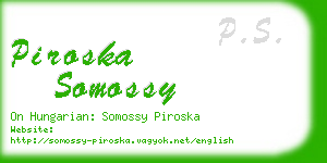 piroska somossy business card